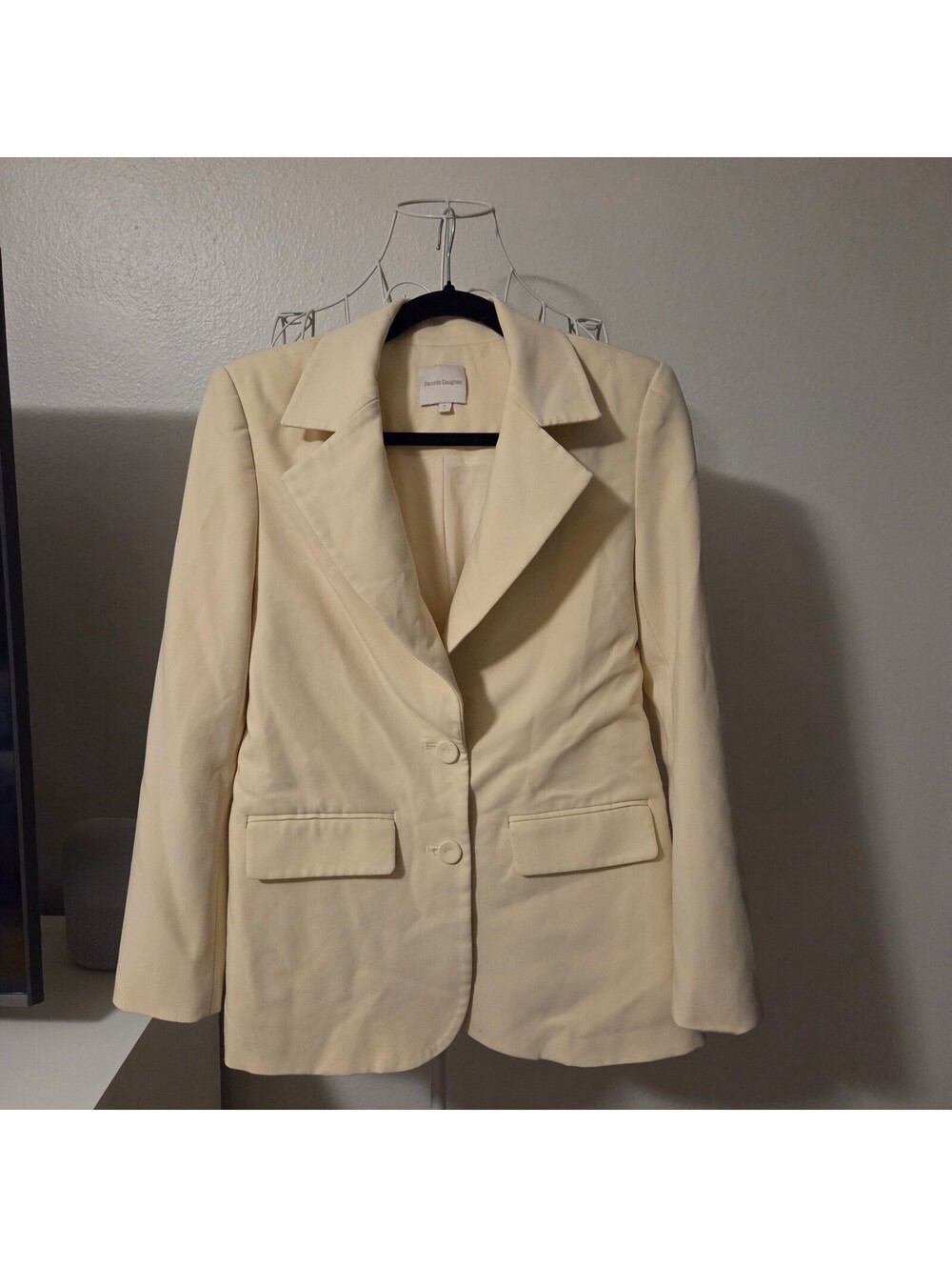 Favorite Daughter Cream Blazer Jacket XS Oversized